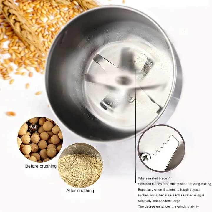 Electric Smash Machine, Multifunction Small Food Grinder Grain Grinder, Portable Coffee Bean Grinder
