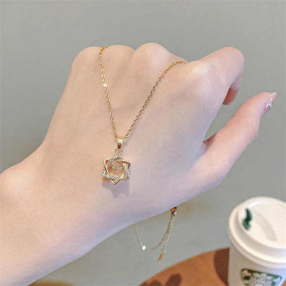 Elegant American Diamond Pendant With Chain