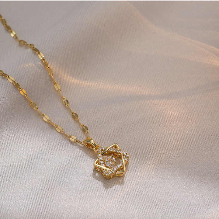 Elegant American Diamond Pendant With Chain